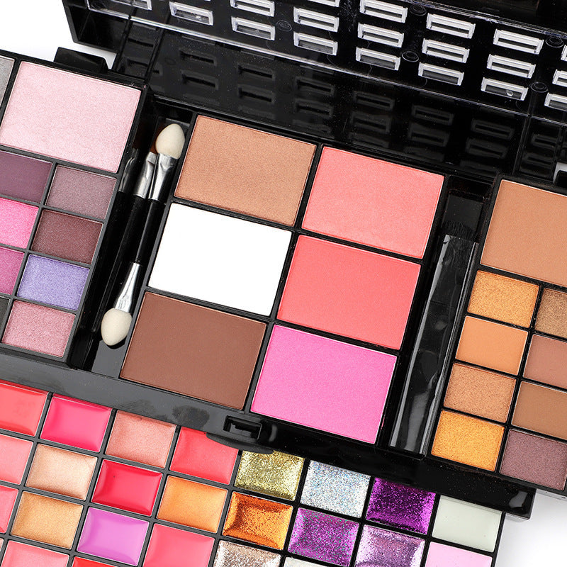 74 Colors Makeup Set Lip Gloss Blush Eyeshadow Highlight Combination Plate Makeup Set