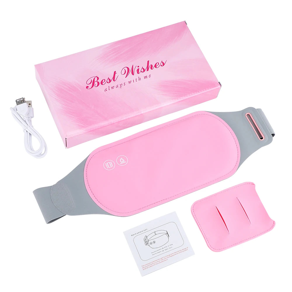 Electric Period Cramp Massager Vibrating Heating Belt