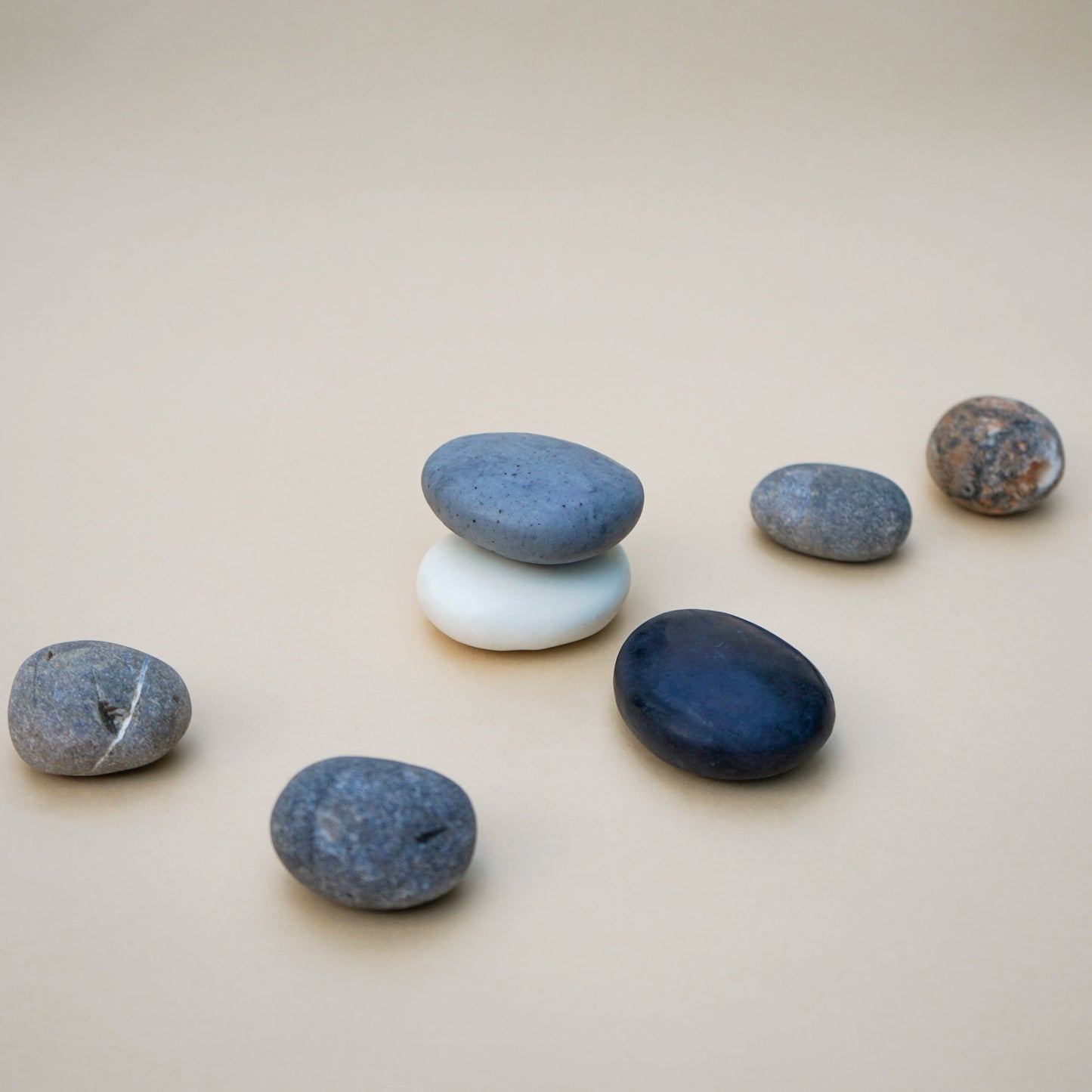 Plain Colour Pebble Soaps