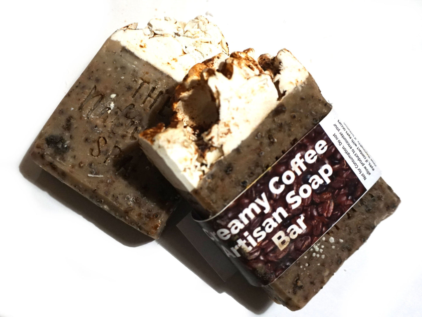 Creamy Coffee Soap Bar - Naturally exfoliating - - 3 different styles