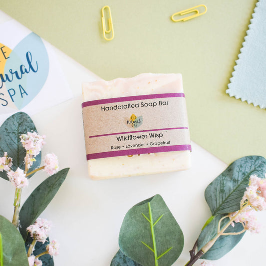 Wild Flower Wisp, Cold Process Soap - Rose Lavender and Grapefruit - 3