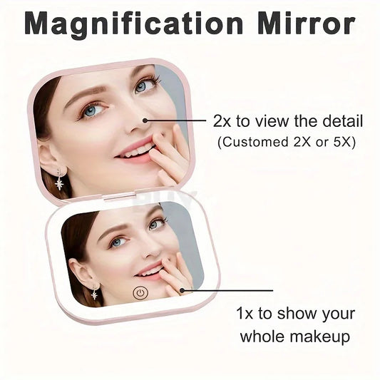 Mini Vanity Makeup Mirror with Lights