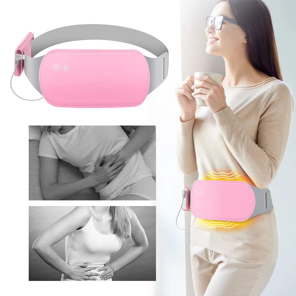 Electric Period Cramp Massager Vibrating Heating Belt