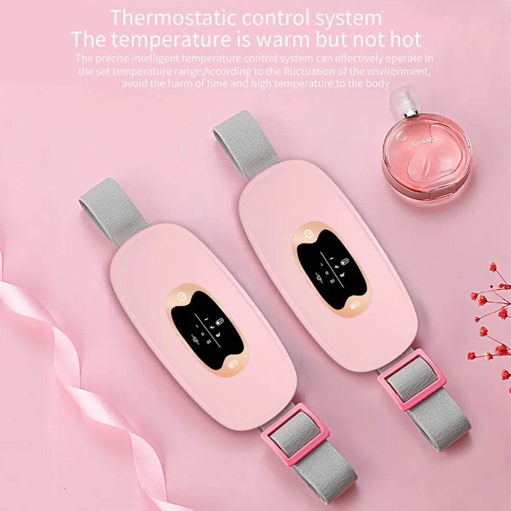 Electric Period Cramp Massager Vibrating Heating Belt