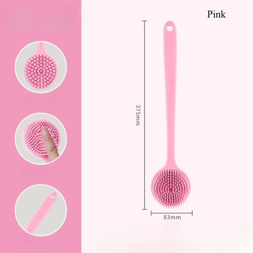 1pc Bath Soft Back Scrubber Brush Bath Shower Sponge for Scrubbing Brush with Handle Exfoliating Scrub Skin Massager Back Washer