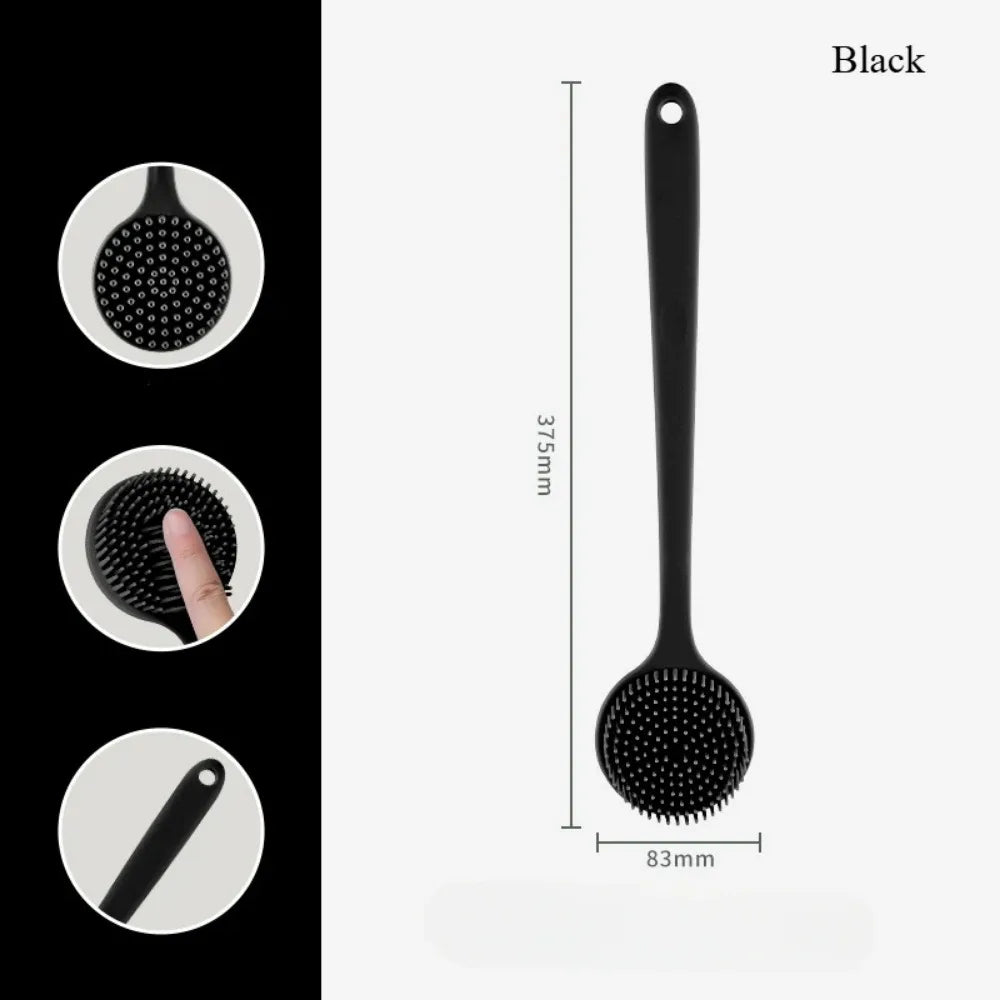 1pc Bath Soft Back Scrubber Brush Bath Shower Sponge for Scrubbing Brush with Handle Exfoliating Scrub Skin Massager Back Washer