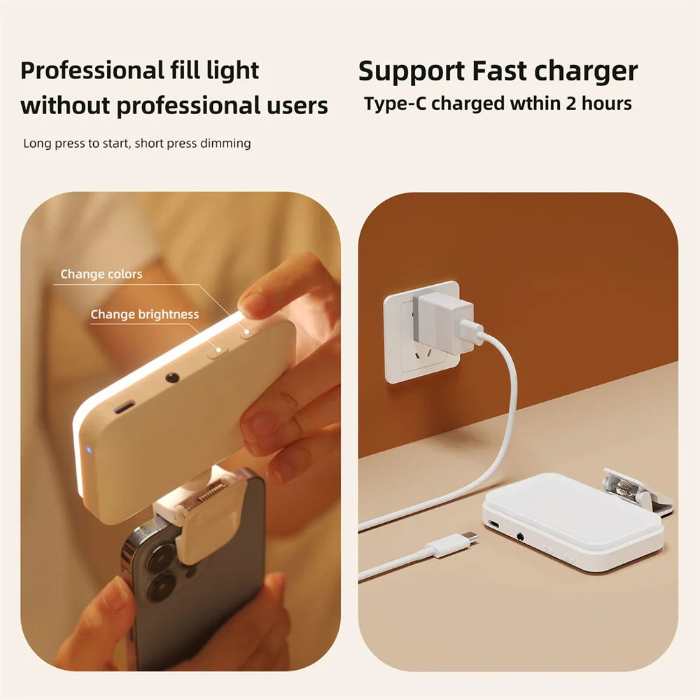 Selfie Light Clip-on LED Light for Phone Tablet Computer