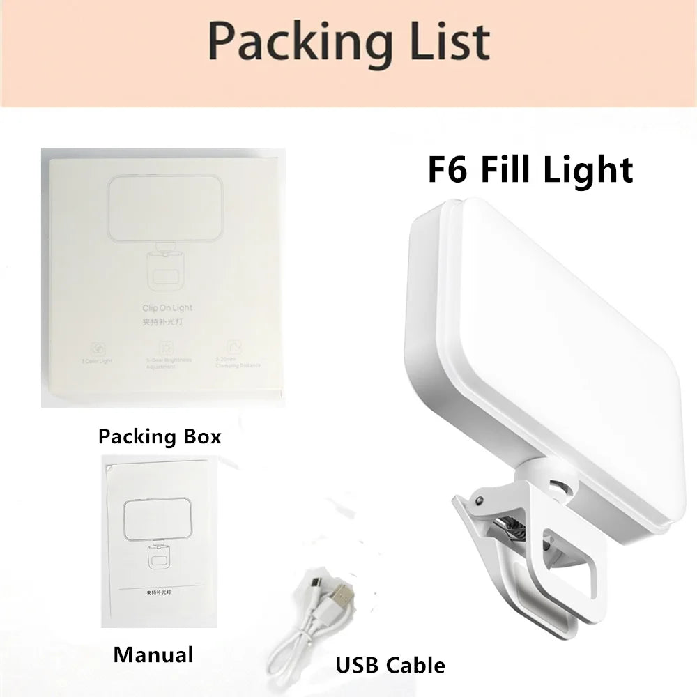 Selfie Light Clip-on LED Light for Phone Tablet Computer