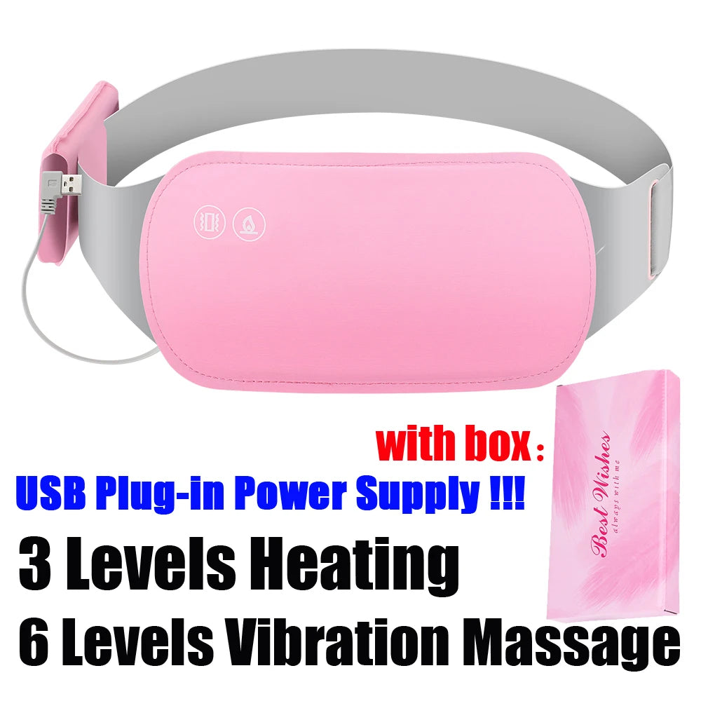 Electric Period Cramp Massager Vibrating Heating Belt