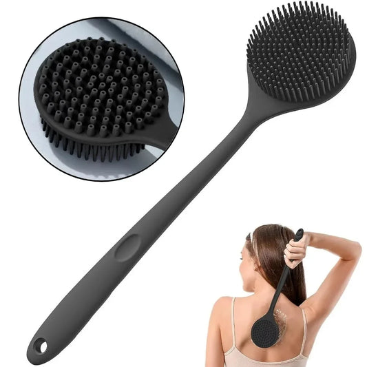 1pc Bath Soft Back Scrubber Brush Bath Shower Sponge for Scrubbing Brush with Handle Exfoliating Scrub Skin Massager Back Washer