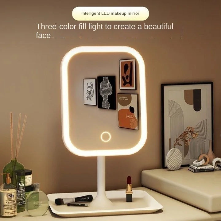 desktop illuminated makeup mirror