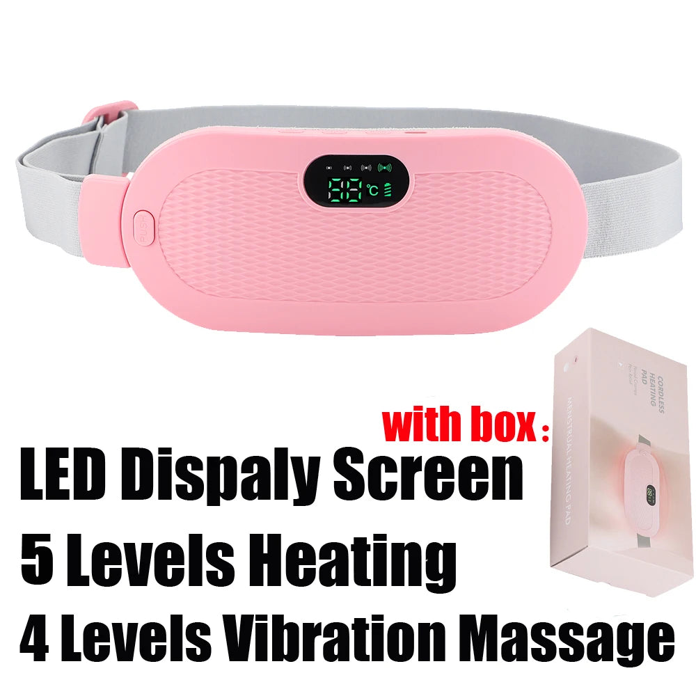 Electric Period Cramp Massager Vibrating Heating Belt