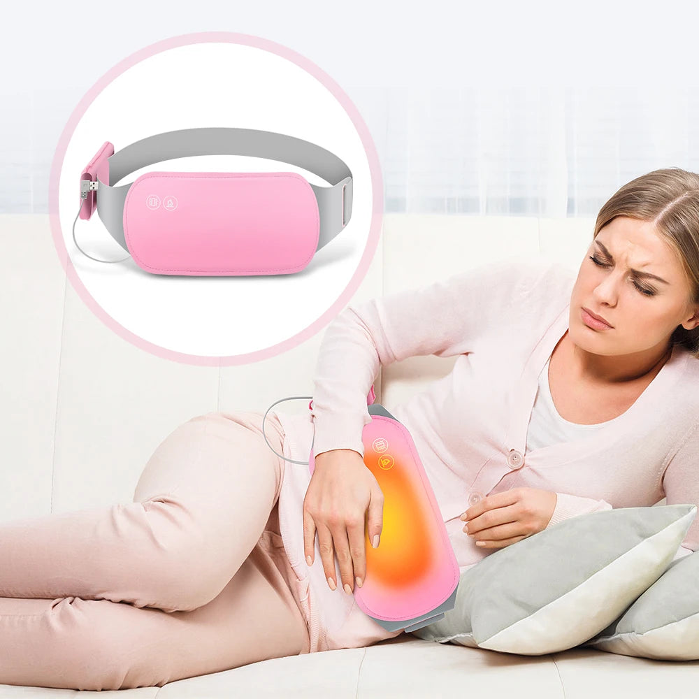 Electric Period Cramp Massager Vibrating Heating Belt