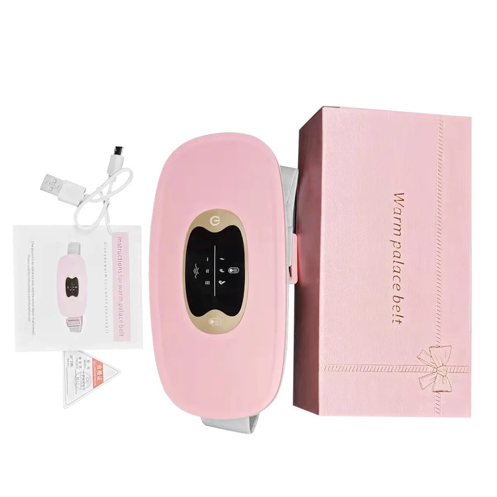 Electric Period Cramp Massager Vibrating Heating Belt