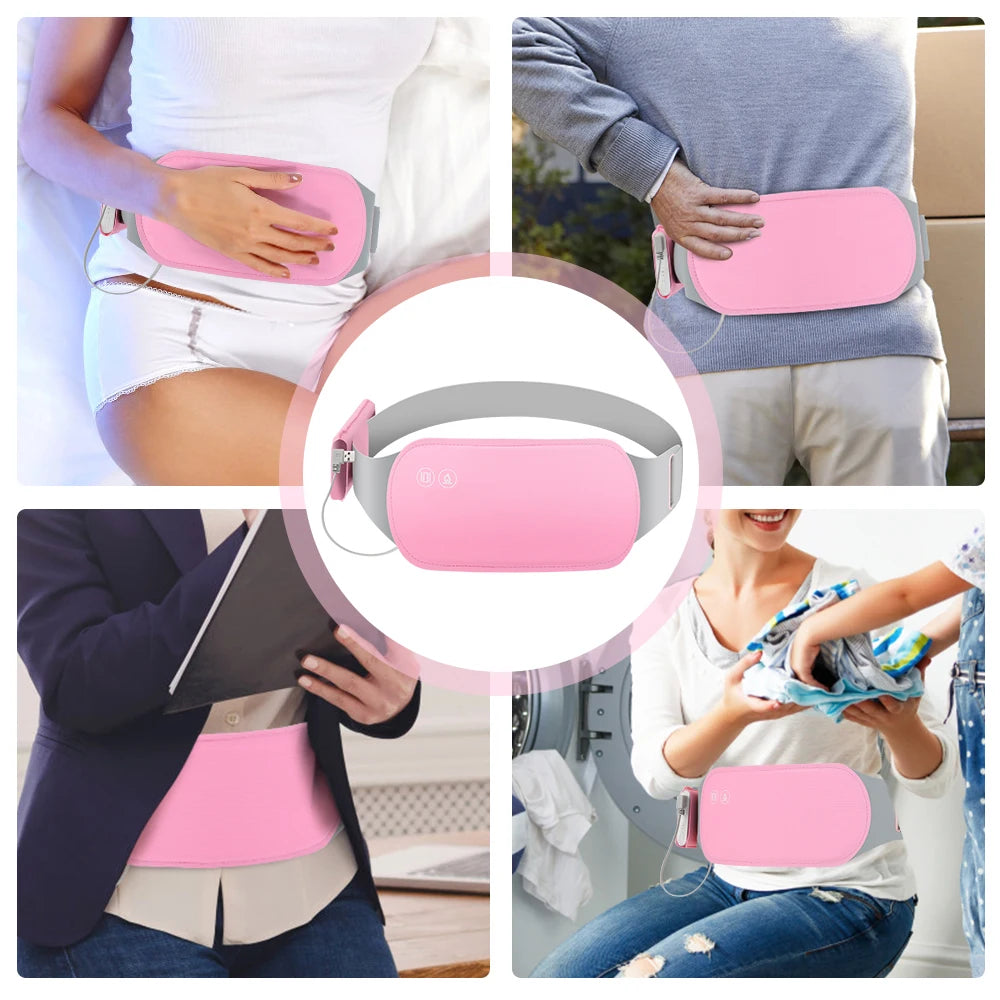 Electric Period Cramp Massager Vibrating Heating Belt