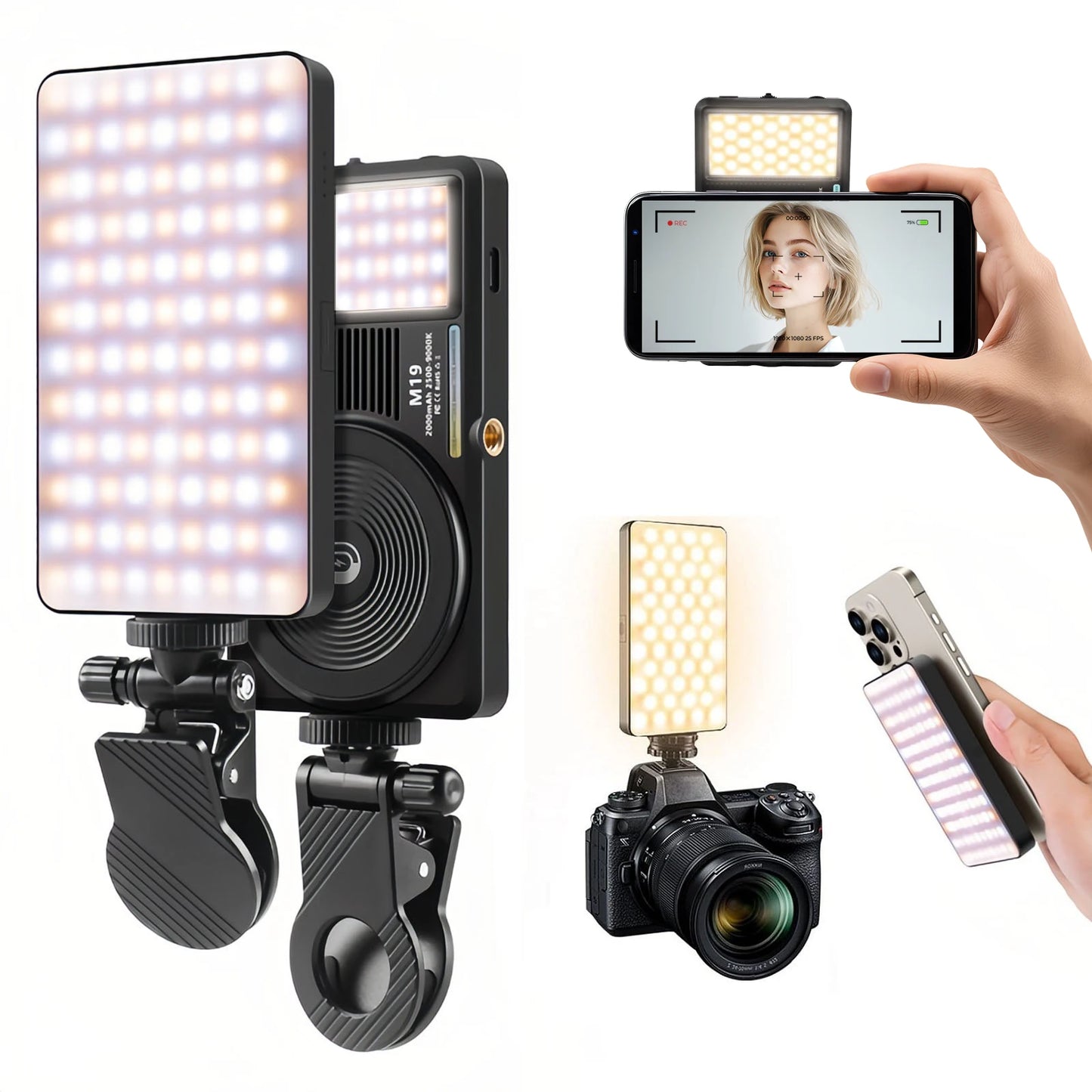 Magnetic Selfie Light for iPhone iPad Camera Laptop Vlog Tiktok Makeup