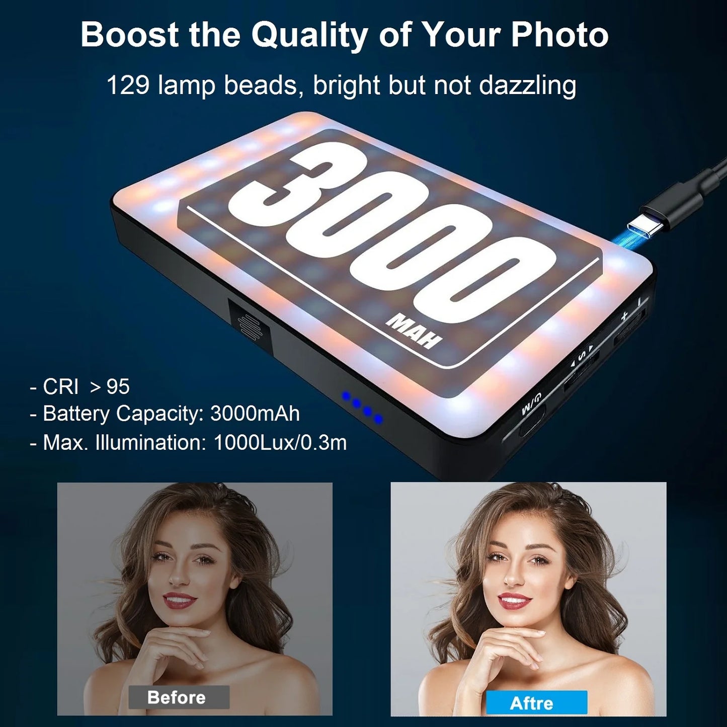 Magnetic Selfie Light for iPhone iPad Camera Laptop Vlog Tiktok Makeup