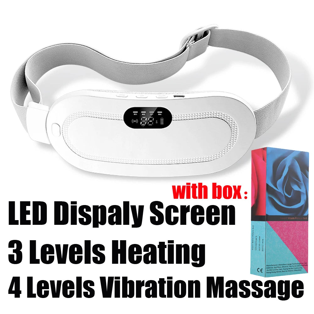 Electric Period Cramp Massager Vibrating Heating Belt