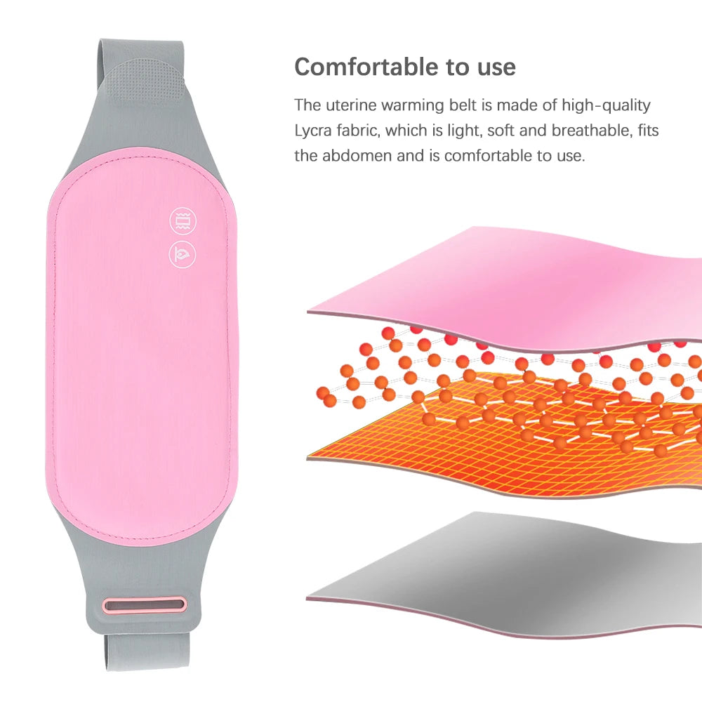 Electric Period Cramp Massager Vibrating Heating Belt
