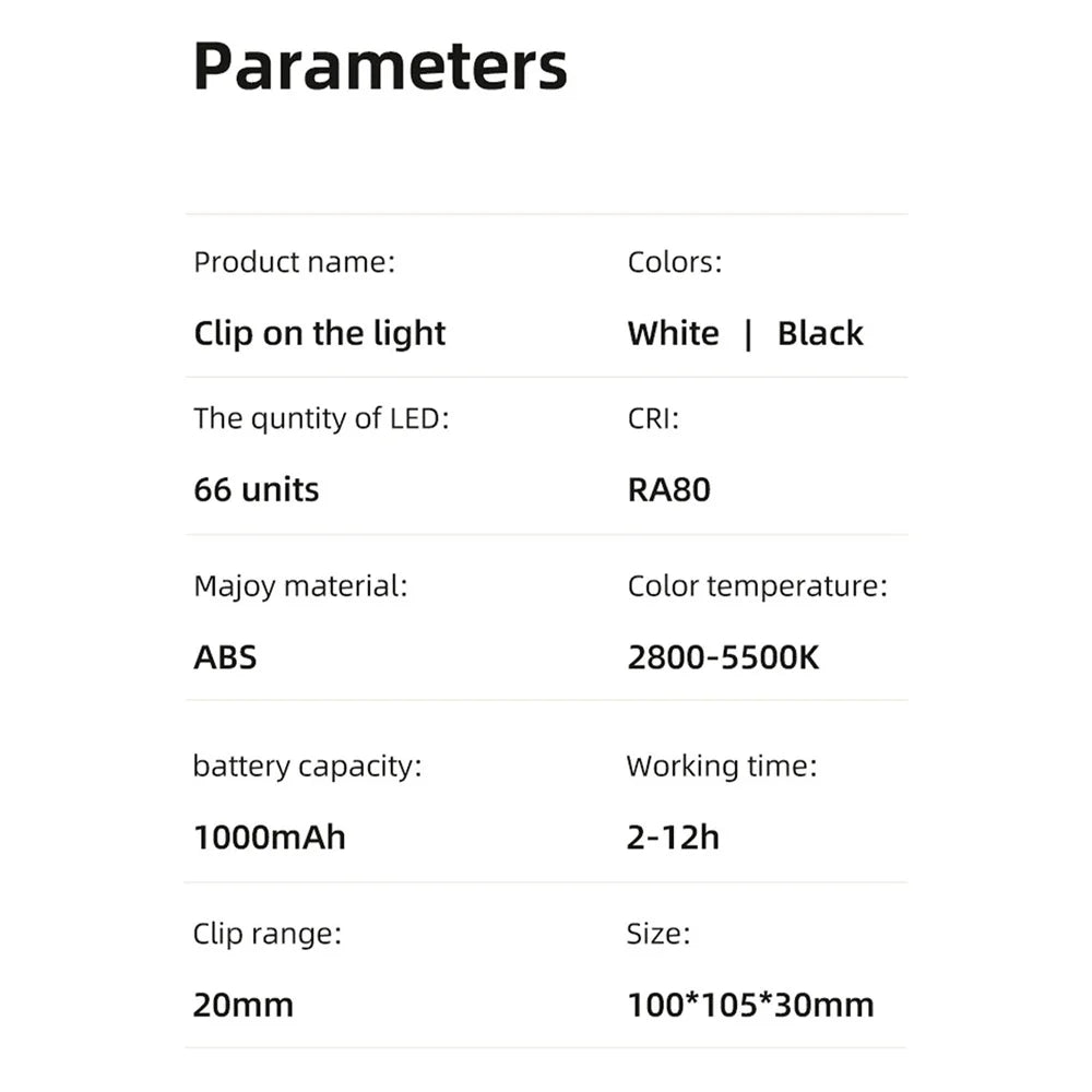 Selfie Light Clip-on LED Light for Phone Tablet Computer