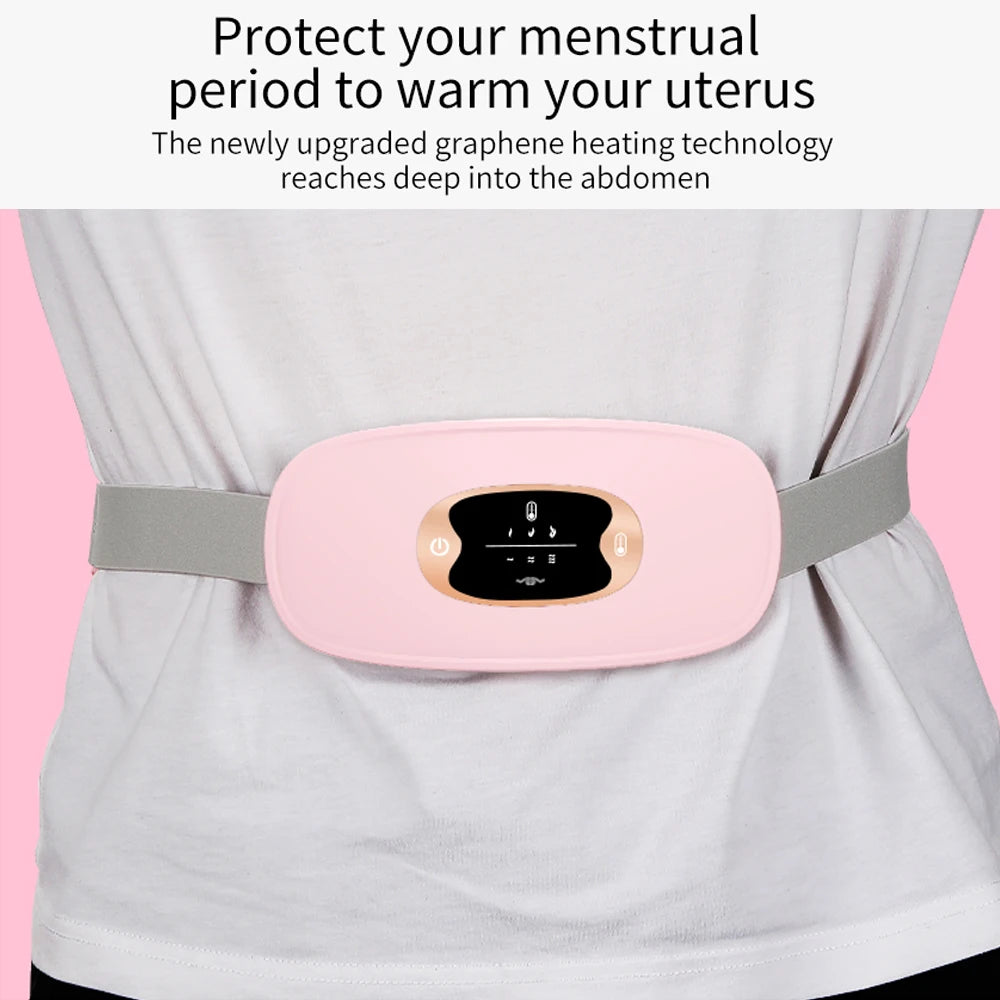 Electric Period Cramp Massager Vibrating Heating Belt