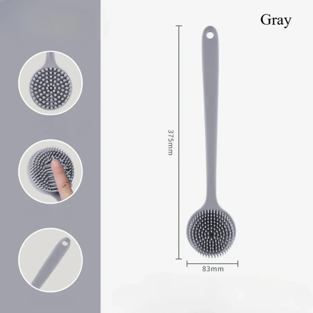 1pc Bath Soft Back Scrubber Brush Bath Shower Sponge for Scrubbing Brush with Handle Exfoliating Scrub Skin Massager Back Washer