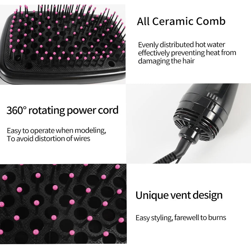 hot air comb hair dryer straightening comb