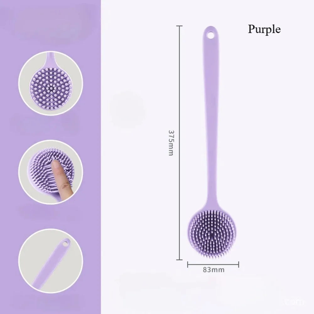 1pc Bath Soft Back Scrubber Brush Bath Shower Sponge for Scrubbing Brush with Handle Exfoliating Scrub Skin Massager Back Washer