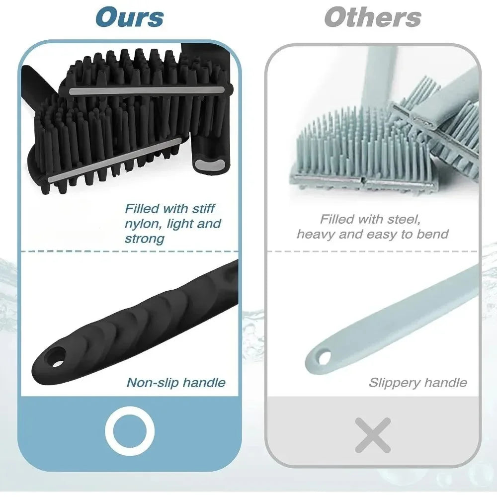 1pc Bath Soft Back Scrubber Brush Bath Shower Sponge for Scrubbing Brush with Handle Exfoliating Scrub Skin Massager Back Washer