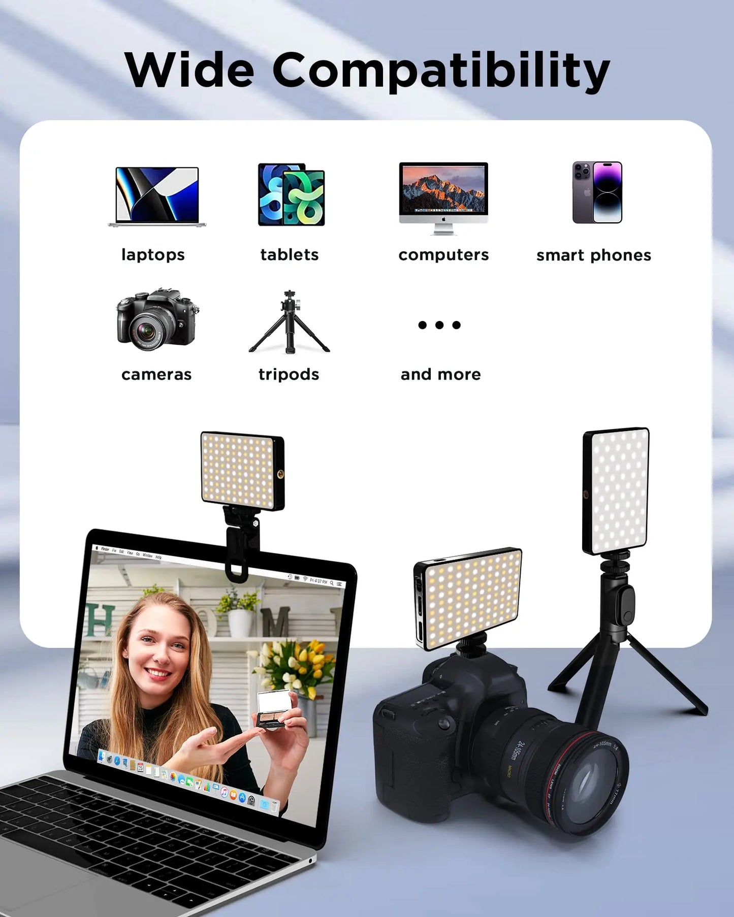LED Selfie Light 3000Mah 120 LED Rechargeable