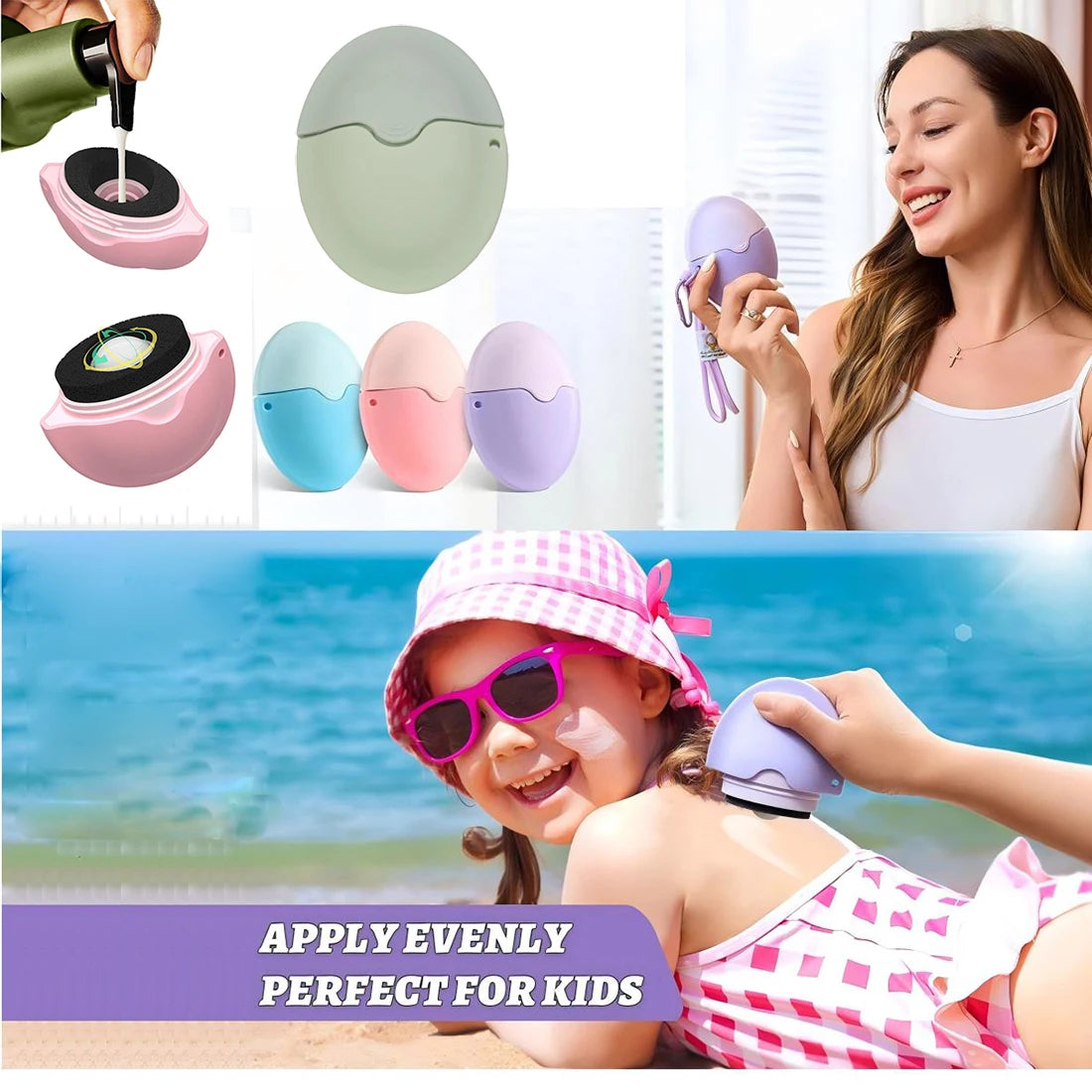 Sun Screen Applicator for Kids and Adults,