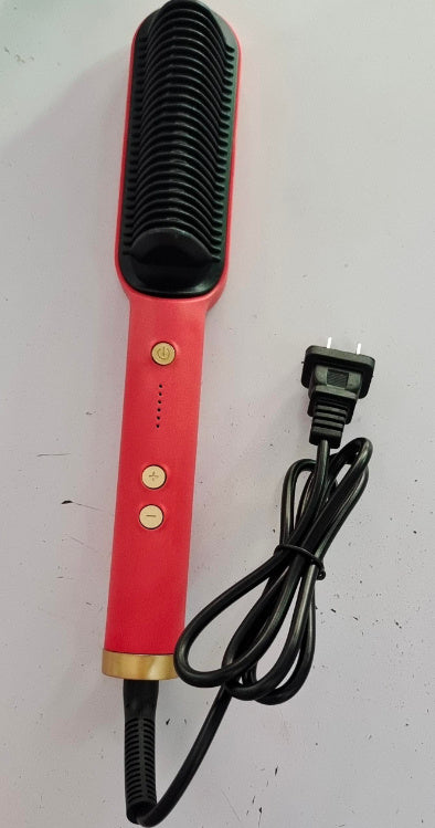 New 2 In 1 Hair Straightener Hot Comb Negative Ion Curling Tong Dual-purpose Hair Brush