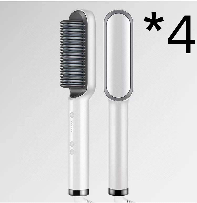 New 2 In 1 Hair Straightener Hot Comb Negative Ion Curling Tong Dual-purpose Hair Brush