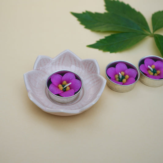 Pink Escallonia Scented Tealights