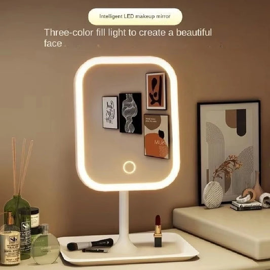 desktop illuminated makeup mirror