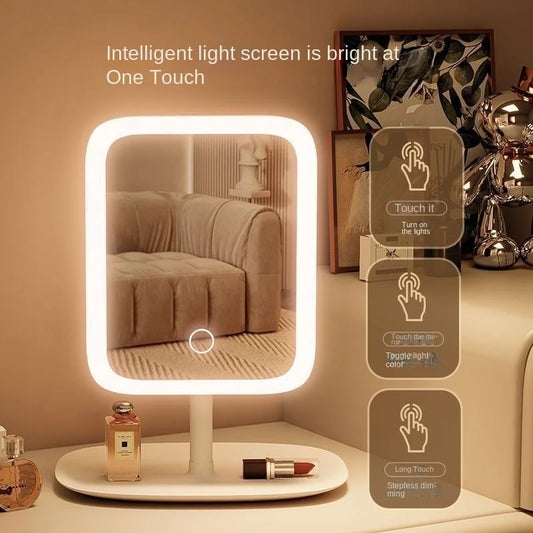 desktop illuminated makeup mirror